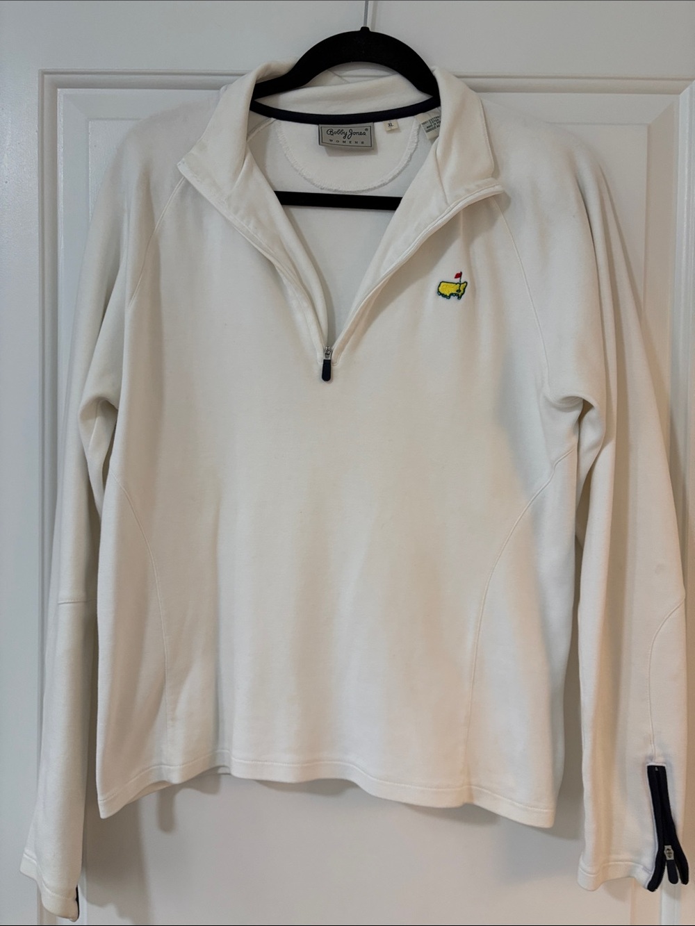 Preowned Women’s Masters Bobby Jones White Zipper Pullover Size XL